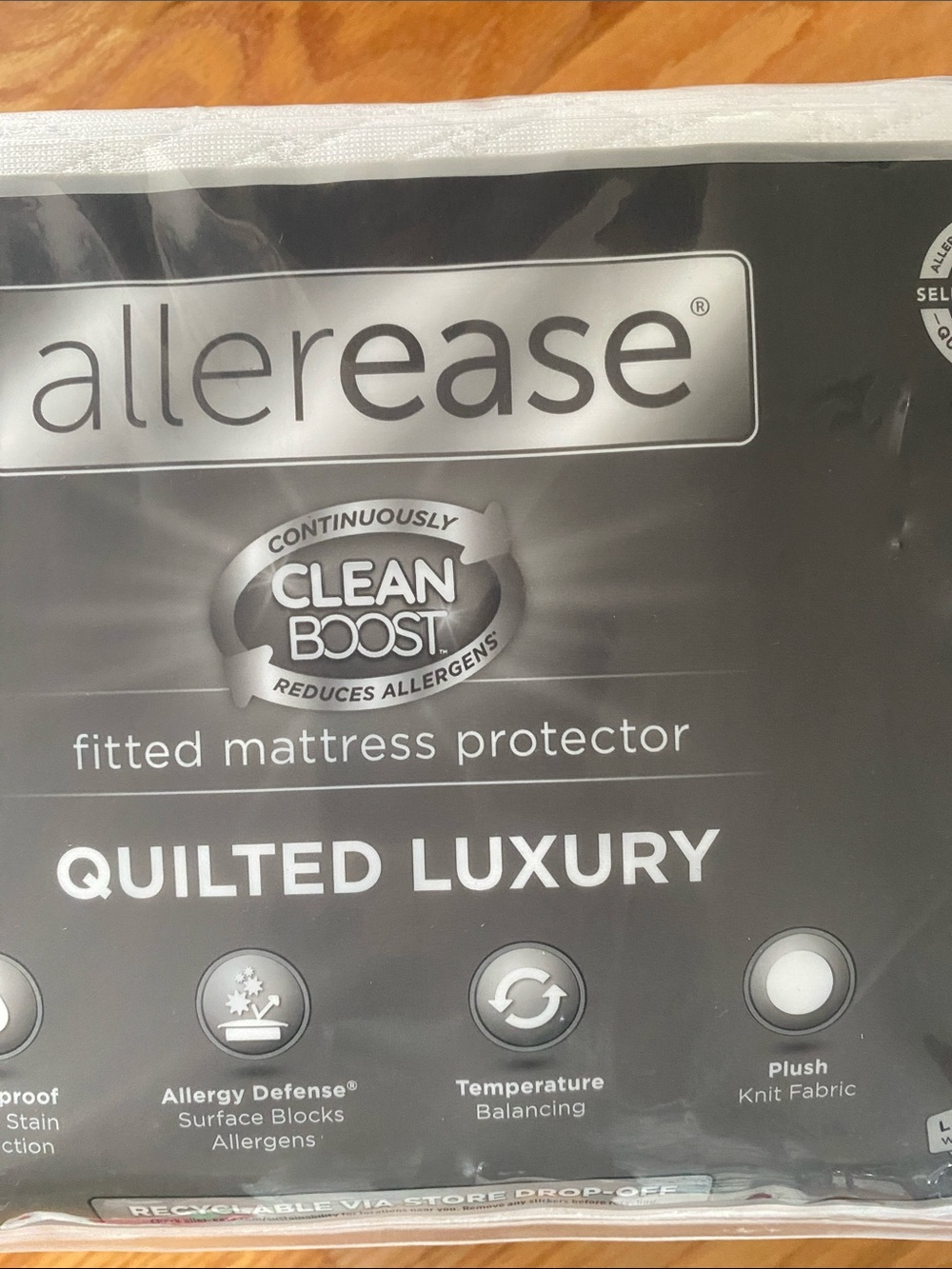 Allerease Quilted Luxury Fitted Mattress Protector in White - Picture 3 of 4